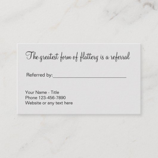 Cartes de visite classiques de promotion de l'orie (Devant)