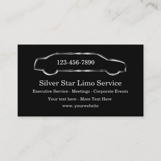 Cartes de visite Classiques De Taxi Et De Service (Devant)