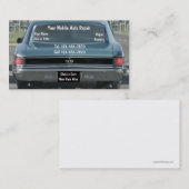 Cartes de visite classiques de voiture (Devant / Derrière)