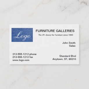 Cartes de visite classiques logo bleu clair
