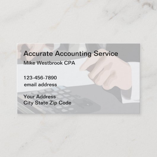Cartes de visite classiques pour comptable fiscal (Devant)