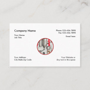 Cartes de visite classiques pour plombier simple