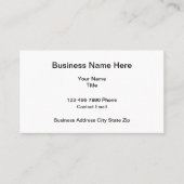 Cartes de visite Classiques simples pour les nouve (Devant)