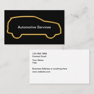 Cartes de visite Classy Automotive Gold Car
