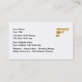 Cartes de visite Classy Firearms (Dos)