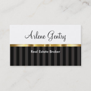 Cartes de visite Classy Gold pour agence immobiliè