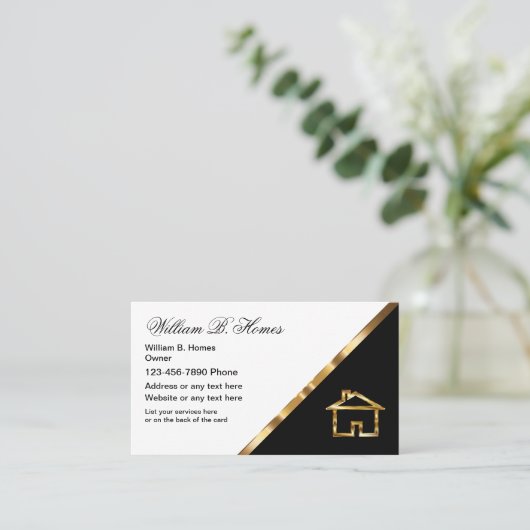 Cartes de visite Classy Home Builder (Debout devant)