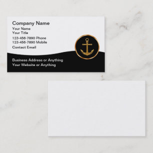 Cartes de visite Classy Nautical Marine Bateau Anc