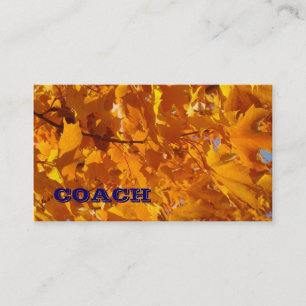 Cartes de visite COACH feuilles d'automne dorées