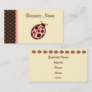 Cartes de visite coccinelle