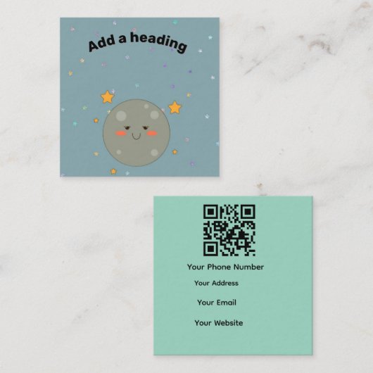 Cartes de visite code QR (Devant / Derrière)