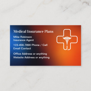 Cartes de visite colorées pour assurance maladie