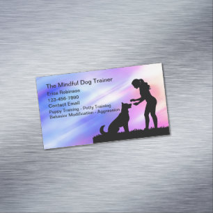 Cartes de visite colorées pour dresseur de chiens