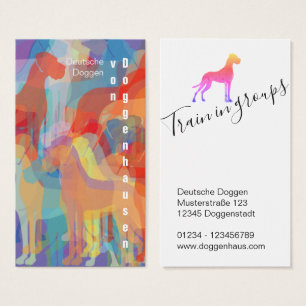 Cartes de visite colorées pour élevage de Dogues A