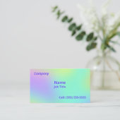 Cartes de visite colorés à dégradé doux (Debout devant)