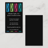 Cartes de visite colorés de chiropractie (Devant / Derrière)