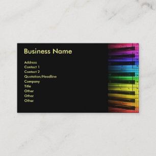 Cartes de visite colorés de clavier de piano