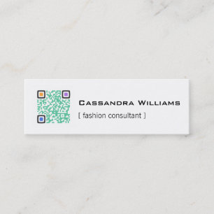 Cartes de visite colorés de CODE de QR mini