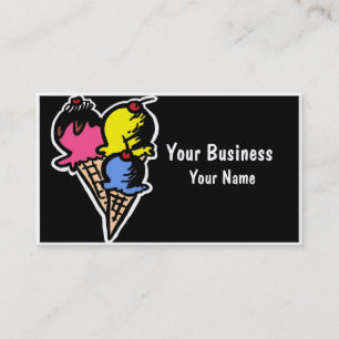 Cartes de visite colorés de coutume de magasin de