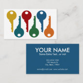 Cartes de visite colorés Locksmith (Devant / Derrière)