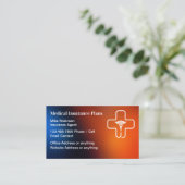 Cartes de visite colorés Médicales d'assurance (Debout devant)