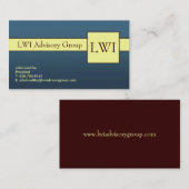 Cartes de visite - commande à façon de LWI (Devant / Derrière)