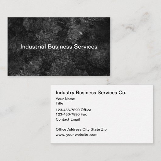 Cartes de visite commerciaux industriels (Devant / Derrière)