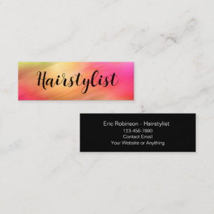 Cartes de visite compactes pour coiffeur chic