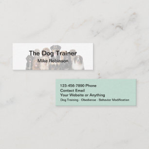 Cartes de visite compactes pour la formation canin
