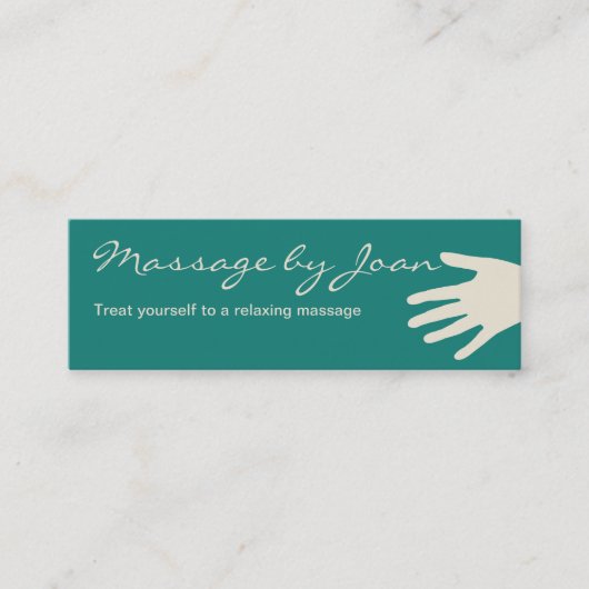 Cartes de visite compactes pour massage (Devant)