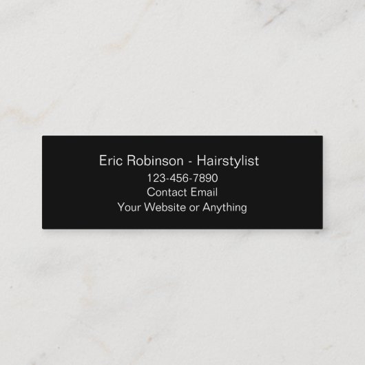 Cartes de visite compacts coiffeur tendance (Dos)