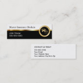 Cartes de visite compacts d'assurance (Devant / Derrière)