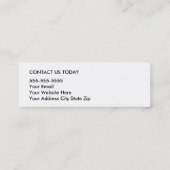 Cartes de visite compacts d'assurance (Dos)