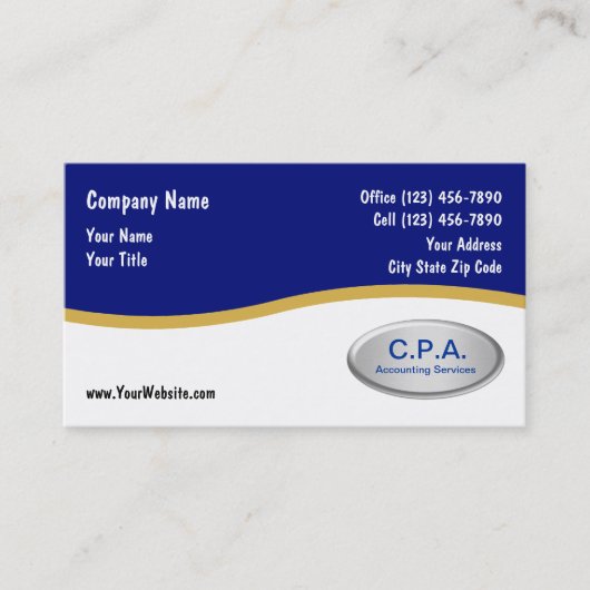 Cartes de visite comptables (Devant)