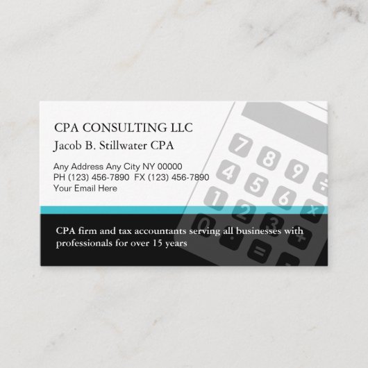 Cartes de visite comptables (Devant)