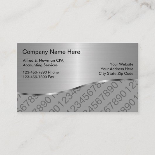 Cartes de visite comptables (Devant)