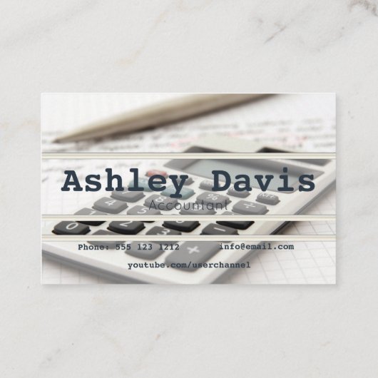 Cartes de visite comptables (Dos)