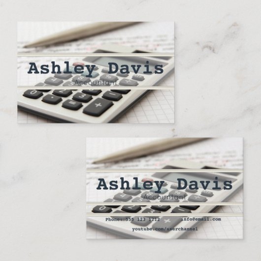 Cartes de visite comptables (Devant / Derrière)