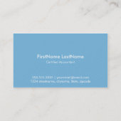 Cartes de visite comptables (Dos)