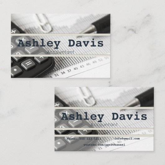 Cartes de visite comptables (Devant / Derrière)