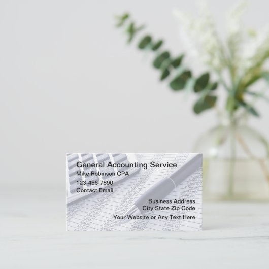 Cartes de visite comptables CPA classiques (Debout devant)
