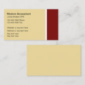 Cartes de visite comptables modernes (Devant / Derrière)