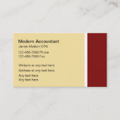 Cartes de visite comptables modernes (Devant)