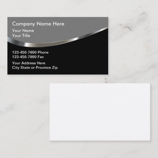 Cartes de visite comptables modernes brillants (Devant / Derrière)