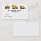 Cartes de visite concrets de camion (Devant / Derrière)