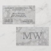 Cartes de visite concrets de spécialiste (Devant / Derrière)