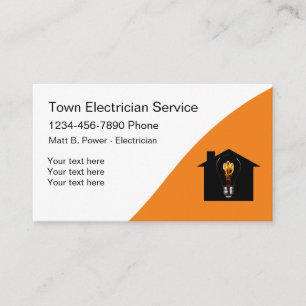 Cartes de visite conçues par un électricien profes