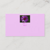 Cartes de visite : contact de w/a de nature (Dos)