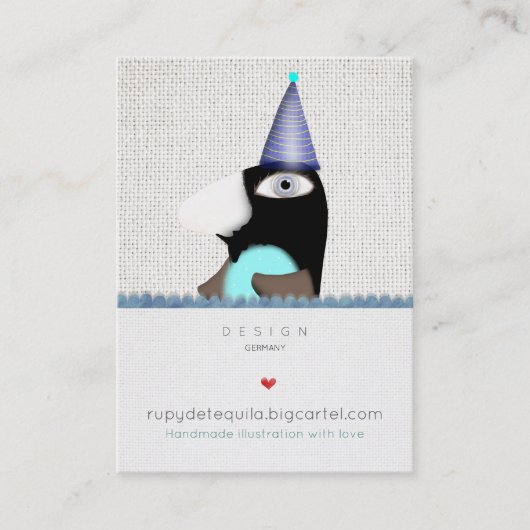 Cartes de visite Conte de fées douce Pingouin (Devant)