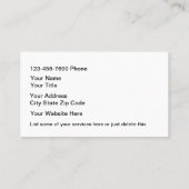 Cartes de visite Cool automobile (Dos)